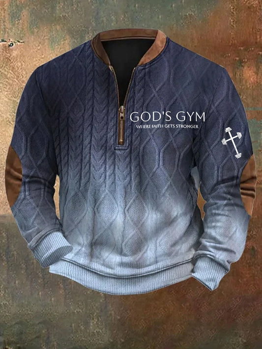 Men's Vintage Art Faith Casual Sweatshirt