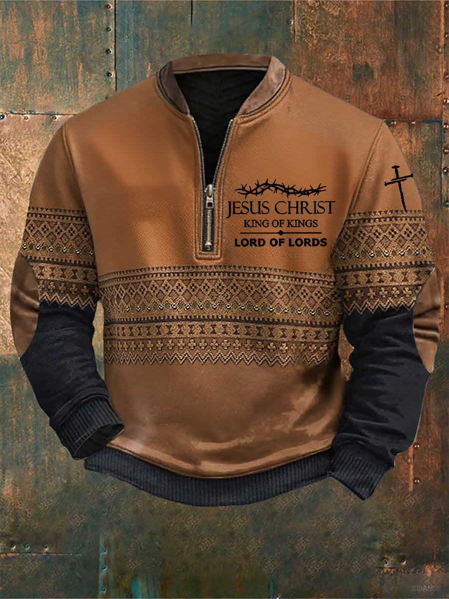 Men's Vintage Art Faith Casual Sweatshirt