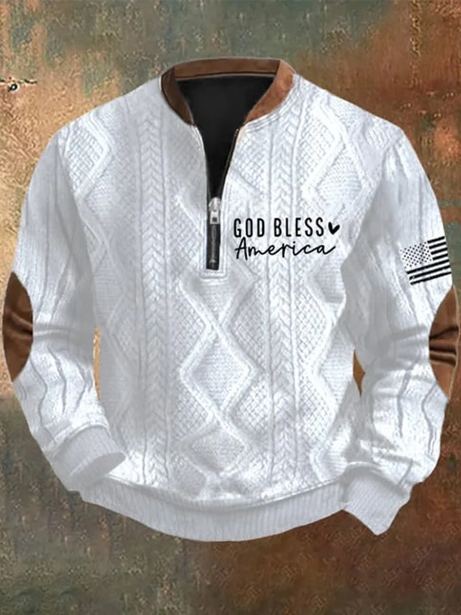 Men's Vintage Art Faith Casual Sweatshirt