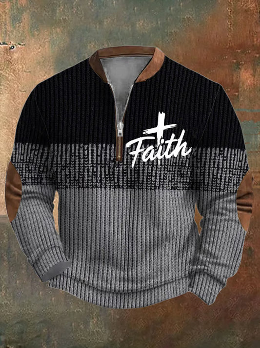 Men's Vintage Art Faith Casual Sweatshirt