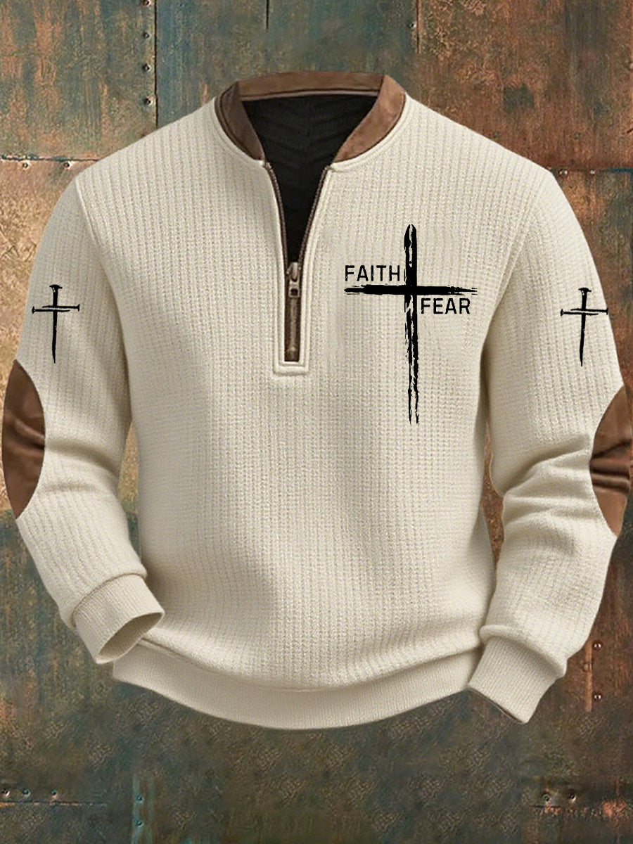 Men's Vintage Art Faith Casual Sweatshirt