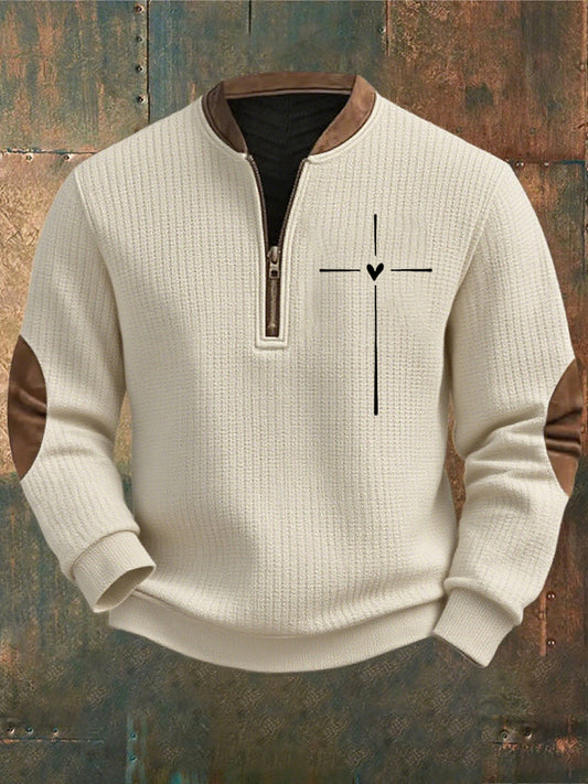 Men's Vintage Art Faith Casual Sweatshirt