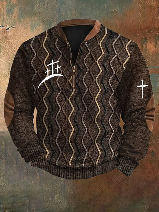 Men's Vintage Art Faith Casual Sweatshirt