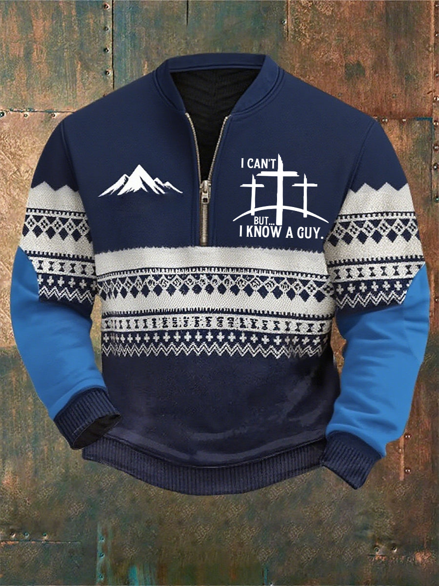 Men's Vintage Art Faith Casual Sweatshirt