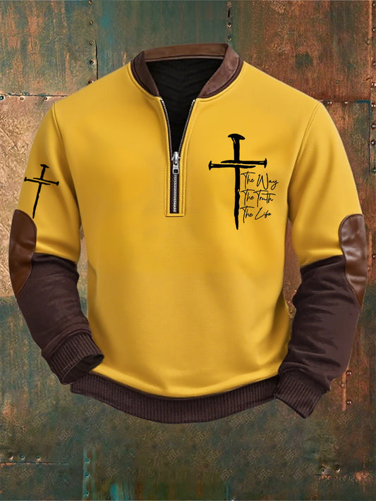 Men's Vintage Art Faith Casual Sweatshirt