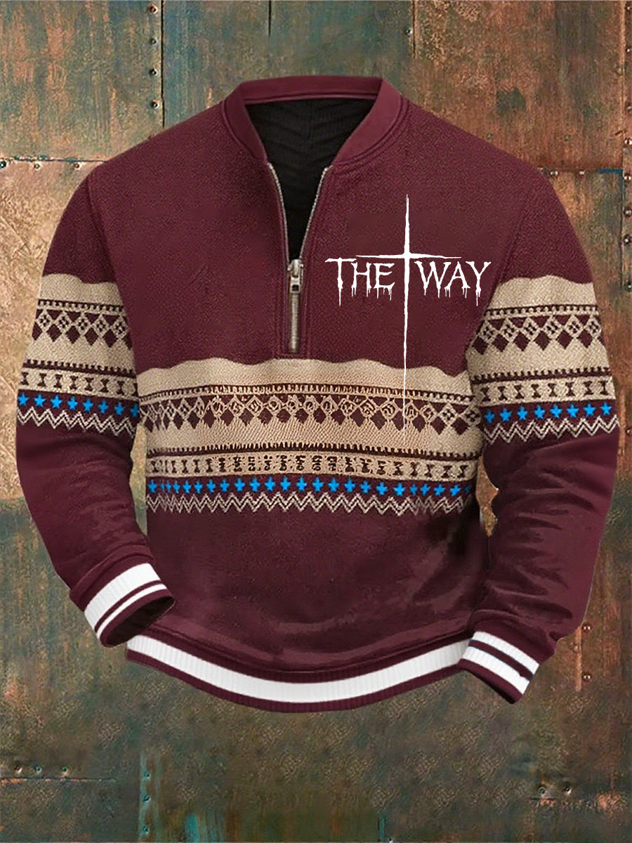 Men's Vintage Art Faith Casual Sweatshirt