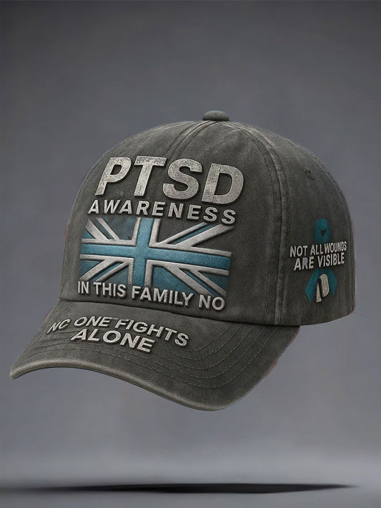 Unisex Retro UK PTSD Awareness Printed Hat