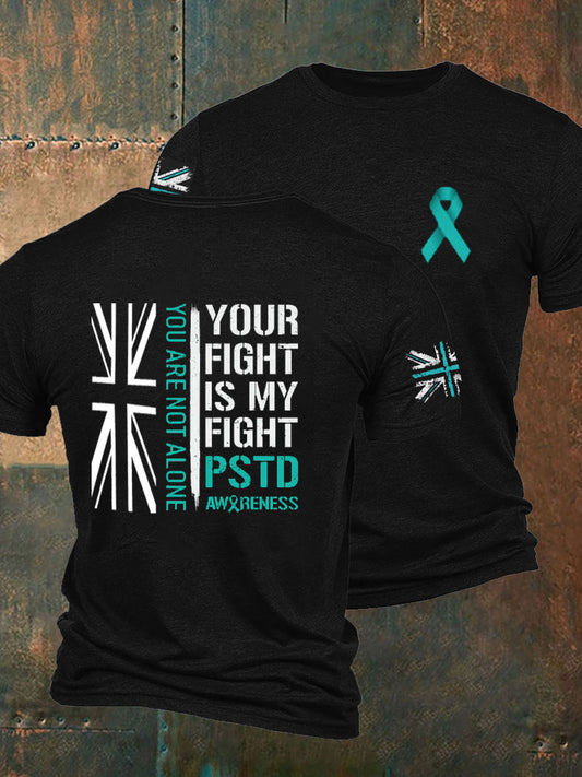 Men's PTSD Awareness Veteran Printed short sleeves t-shirt