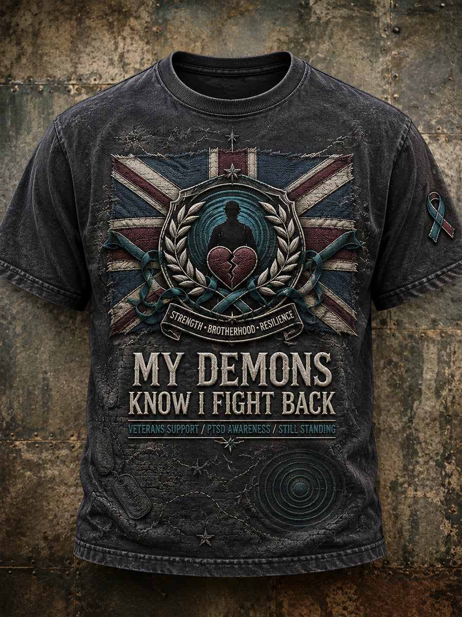 Men's PTSD Awareness Printed T-shirt