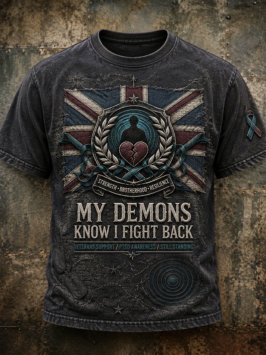 Men's PTSD Awareness Printed T-shirt