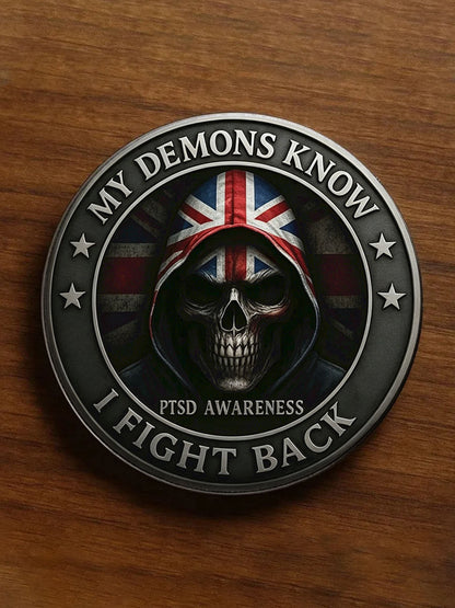 PTSD Awareness Veteran Printed Pins