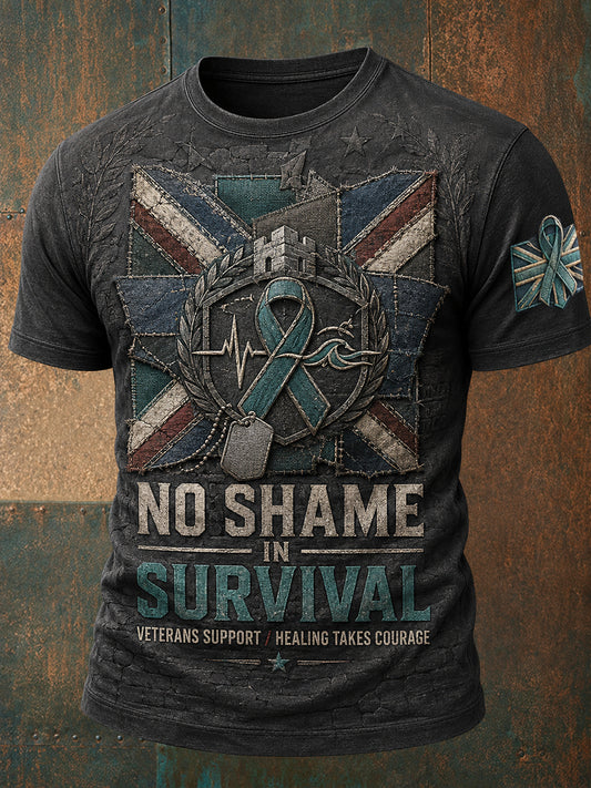 Men's PTSD Awareness Printed T-shirt