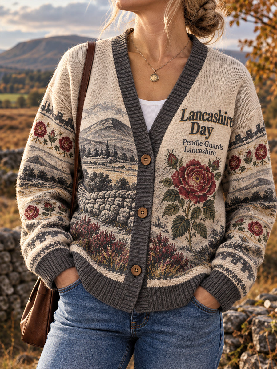 Women's Lancashire Day Sweater Cardigan