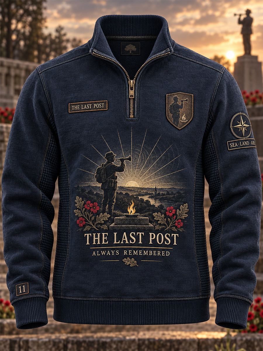 Men's Remembrance Day Lest We Forget Zip-Up Hoodie