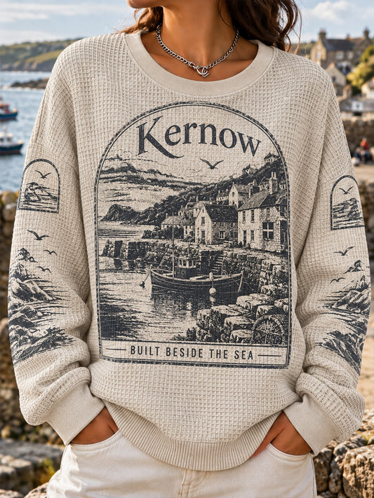 Women's UK Cornwall Waffle Long-Sleeve Sweatshirt