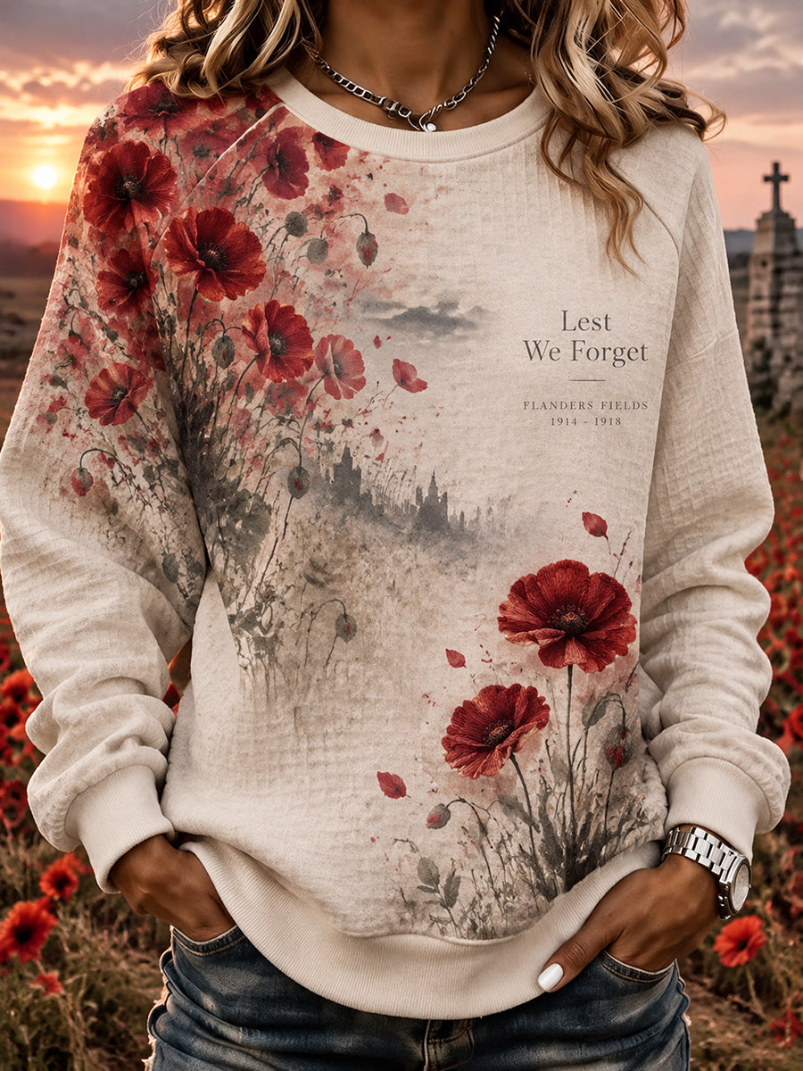 Women's British Remembrance Day Printed Sweatshirt