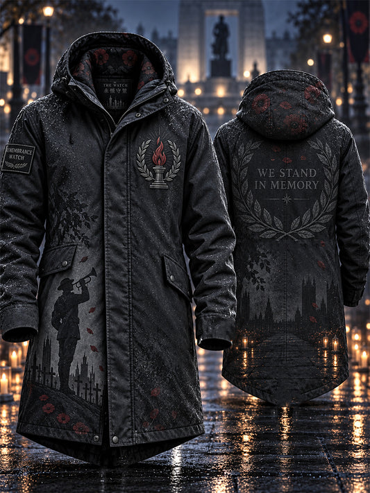 Men's Remembrance Day Lest We Forget Long Coat