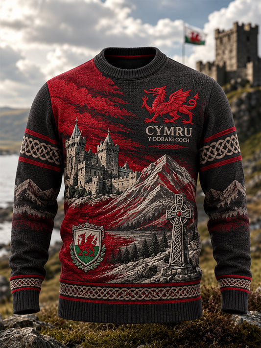 Men's Wales UK Casual Crew Neck Sweatshirt