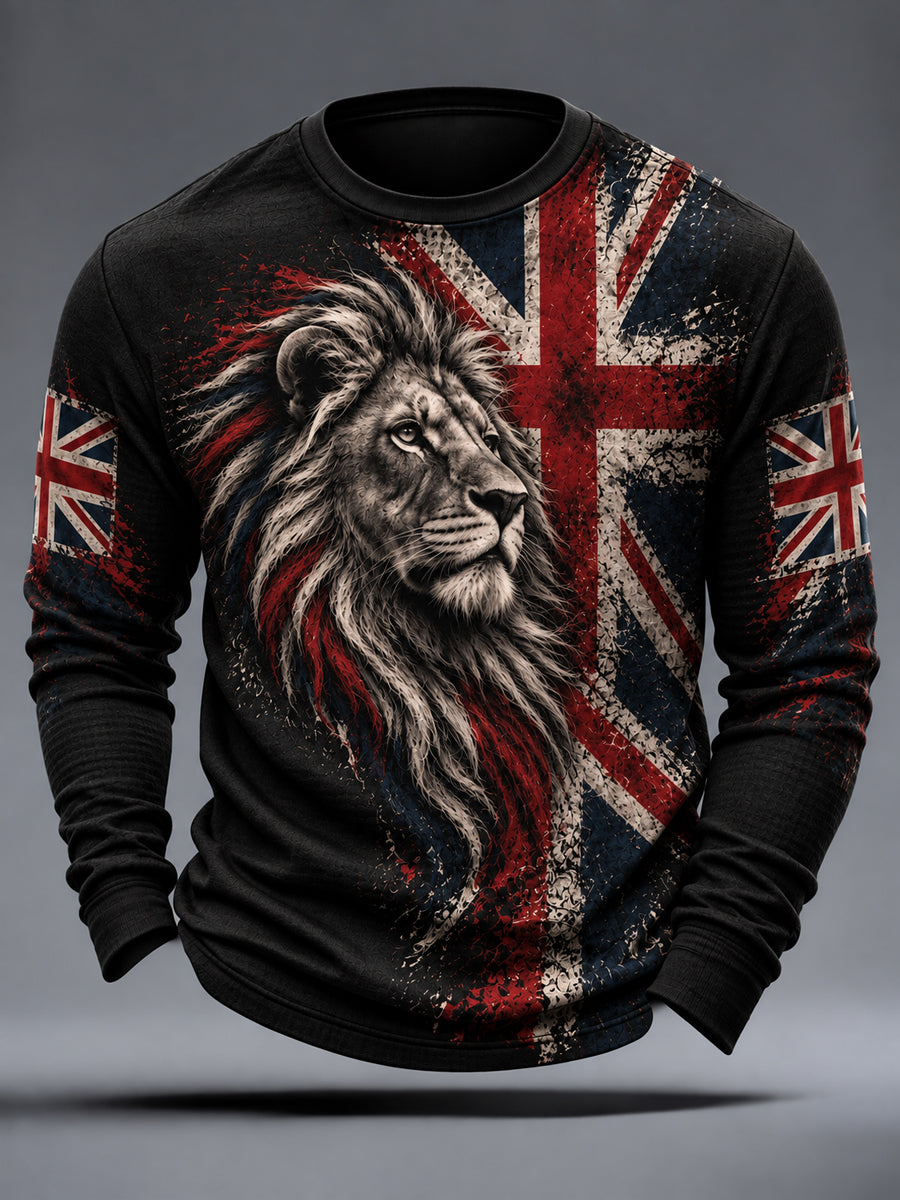 Men's Vintage British Lion Waffle Top
