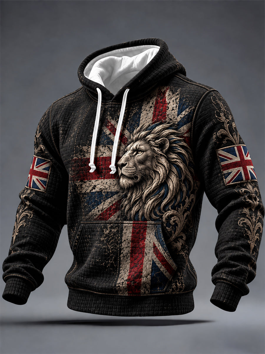 Men's British Style Printed Hoodie