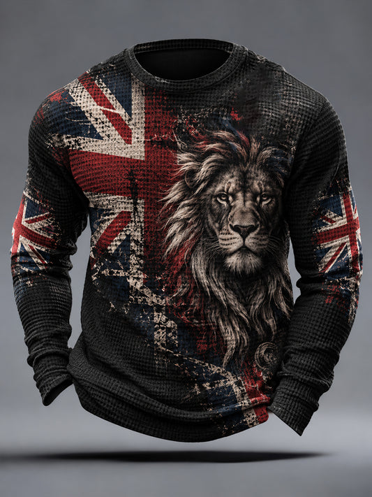 Men's Vintage British Lion Waffle Top