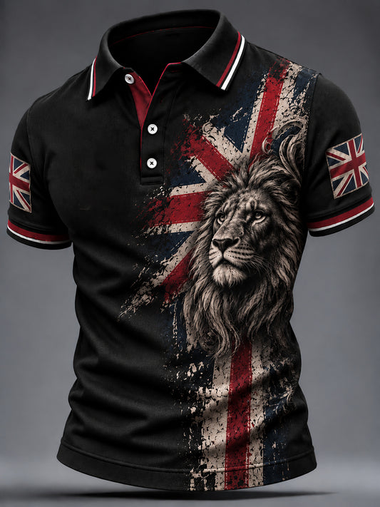 Men's British Style Printed Shirt