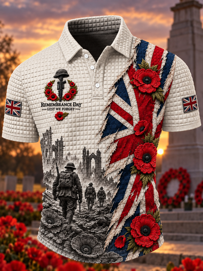 Men's Remembrance Day Lest We Forget  short sleeve shirt