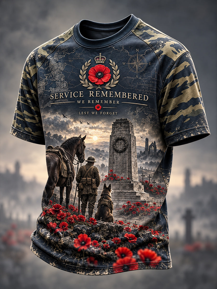 Men's British Veterans Remembrance Day Short Sleeve T-Shirt