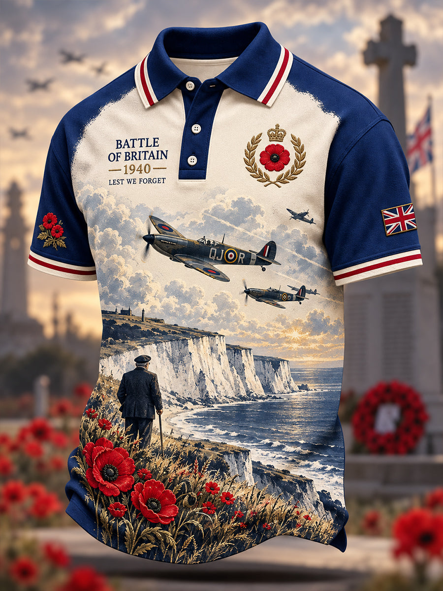 Men's British Veterans Remembrance Day Short Sleeve Shirt