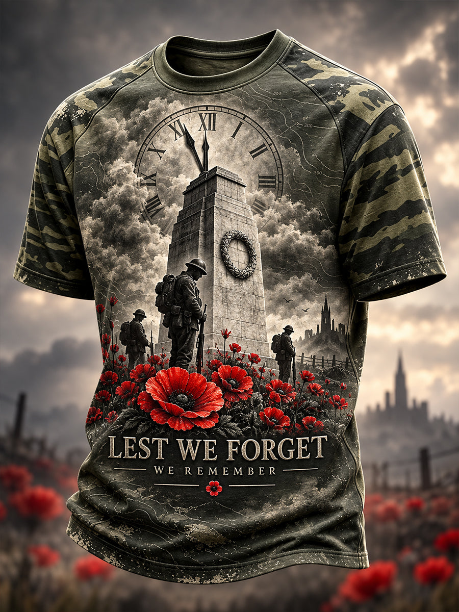 Men's British Veterans Remembrance Day Short Sleeve T-Shirt