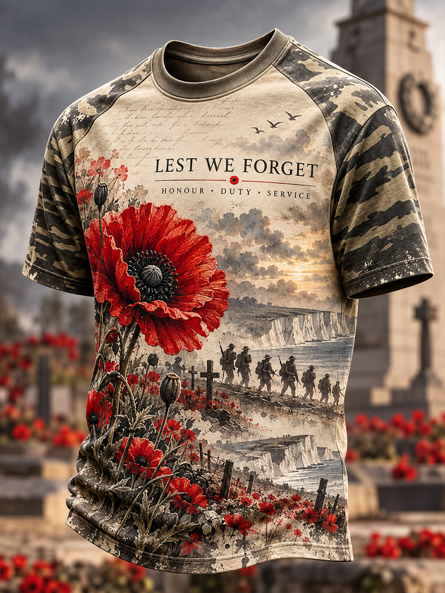 Men's British Veterans Remembrance Day Short Sleeve T-Shirt