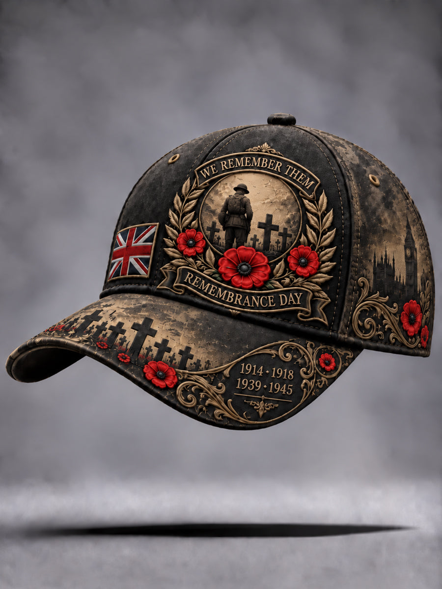 Unisex British Veterans Remembrance Day  Hat