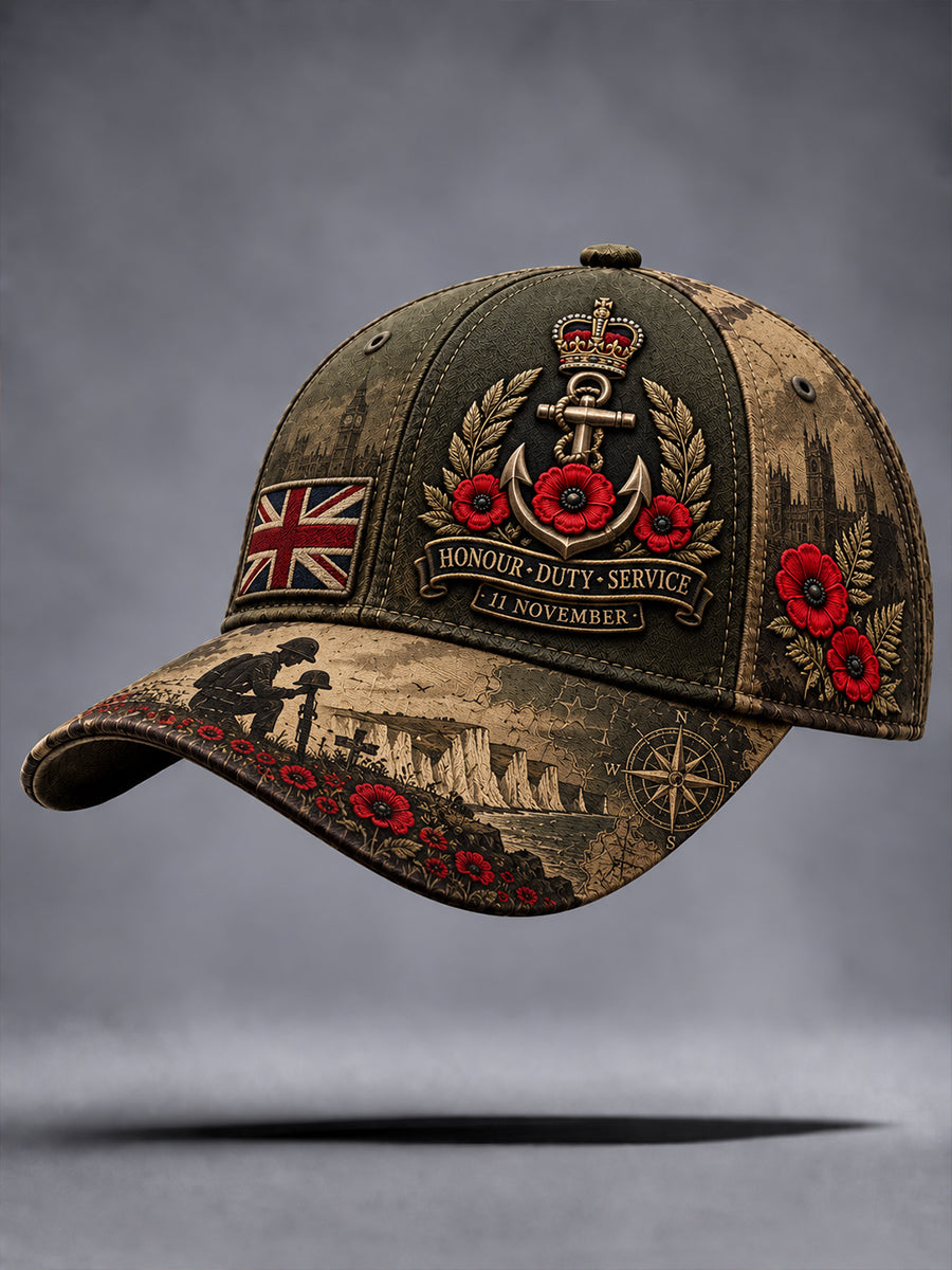 Unisex British Veterans Remembrance Day  Hat