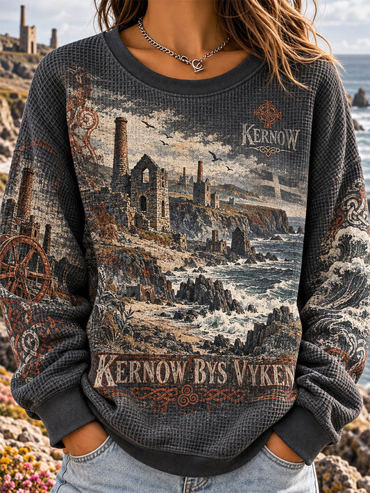 Women’s UK Cornwall Waffle Long-Sleeve Sweatshirt