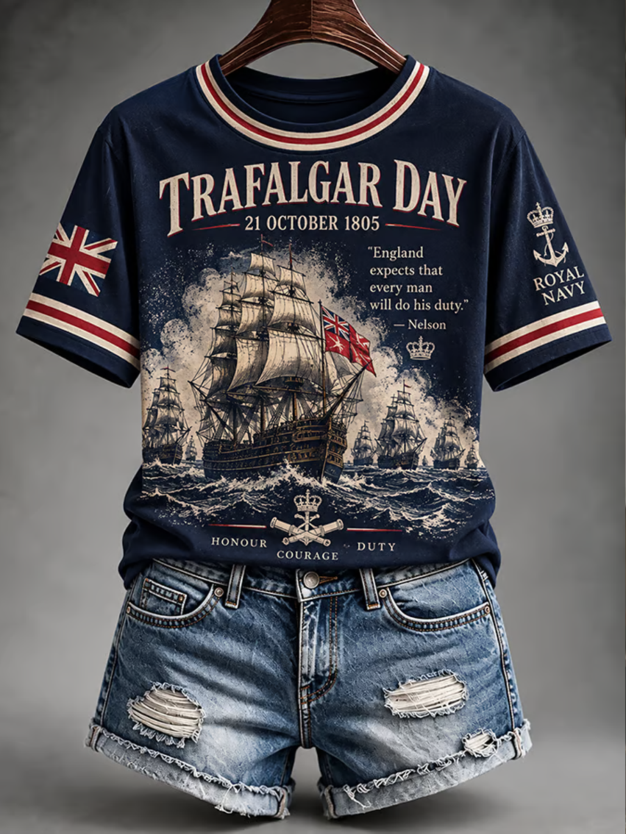 Women's UK Trafalgar Day short-sleeved T-shirt