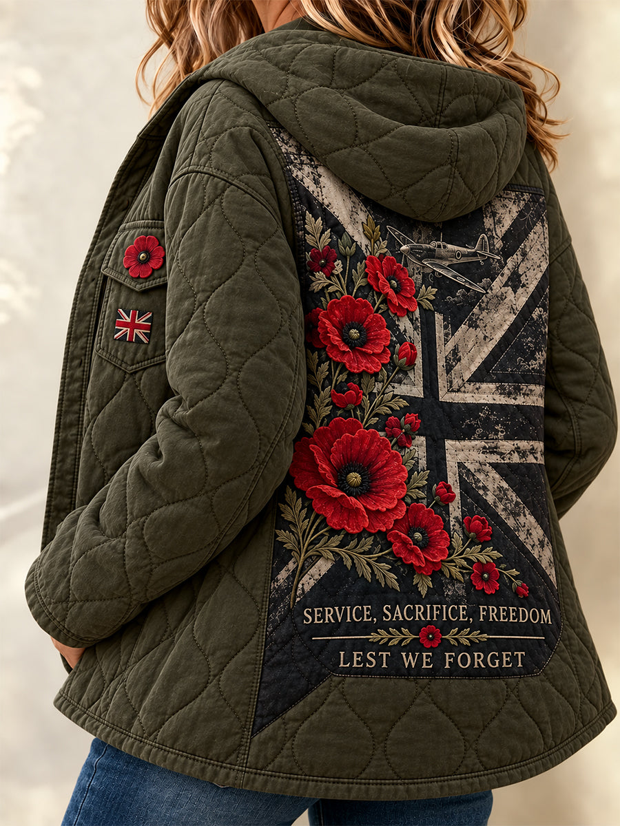Women's Remembrance Day Zip-Up Hoodie