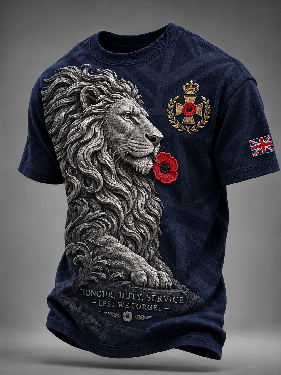 Men's Remembrance Day Lest We Forget Short-Sleeve T-Shirt