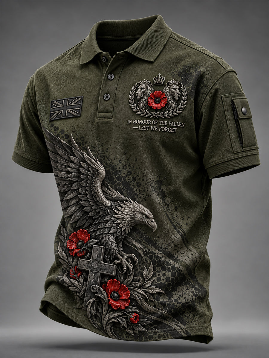 Men's Remembrance Day Lest We Forget Polo Shirt