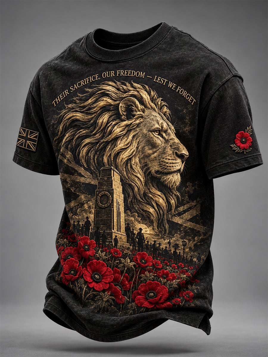 Men's Remembrance Day Lest We Forget Short-Sleeve T-Shirt