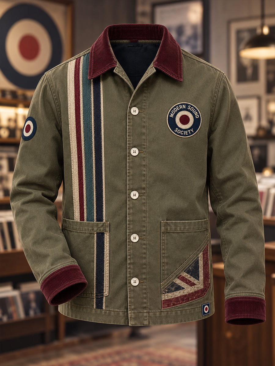 Men's Paul Weller and British Mod Culture Art Printed Jakcet