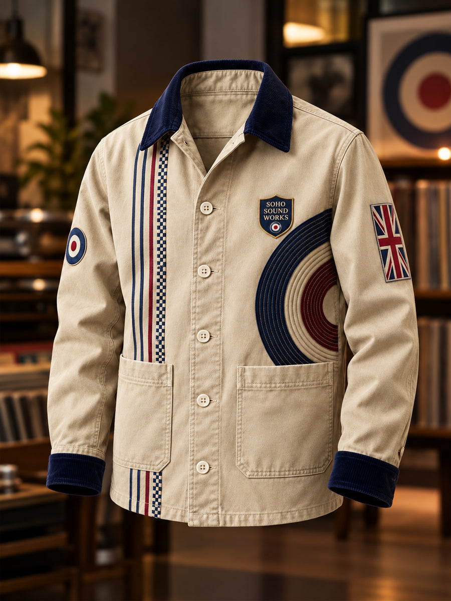 Men's Paul Weller and British Mod Culture Art Printed Jakcet