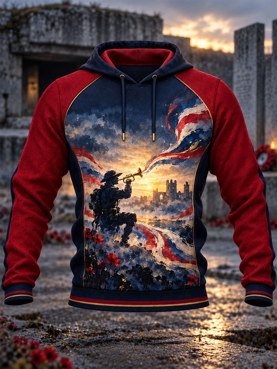 Men's Remembrance Day Lest We Forget Hooded Sweatshirt