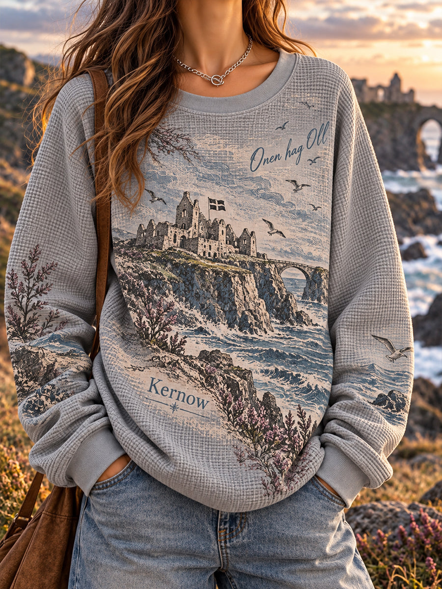 Women’s UK Cornwall Waffle Long-Sleeve Sweatshirt
