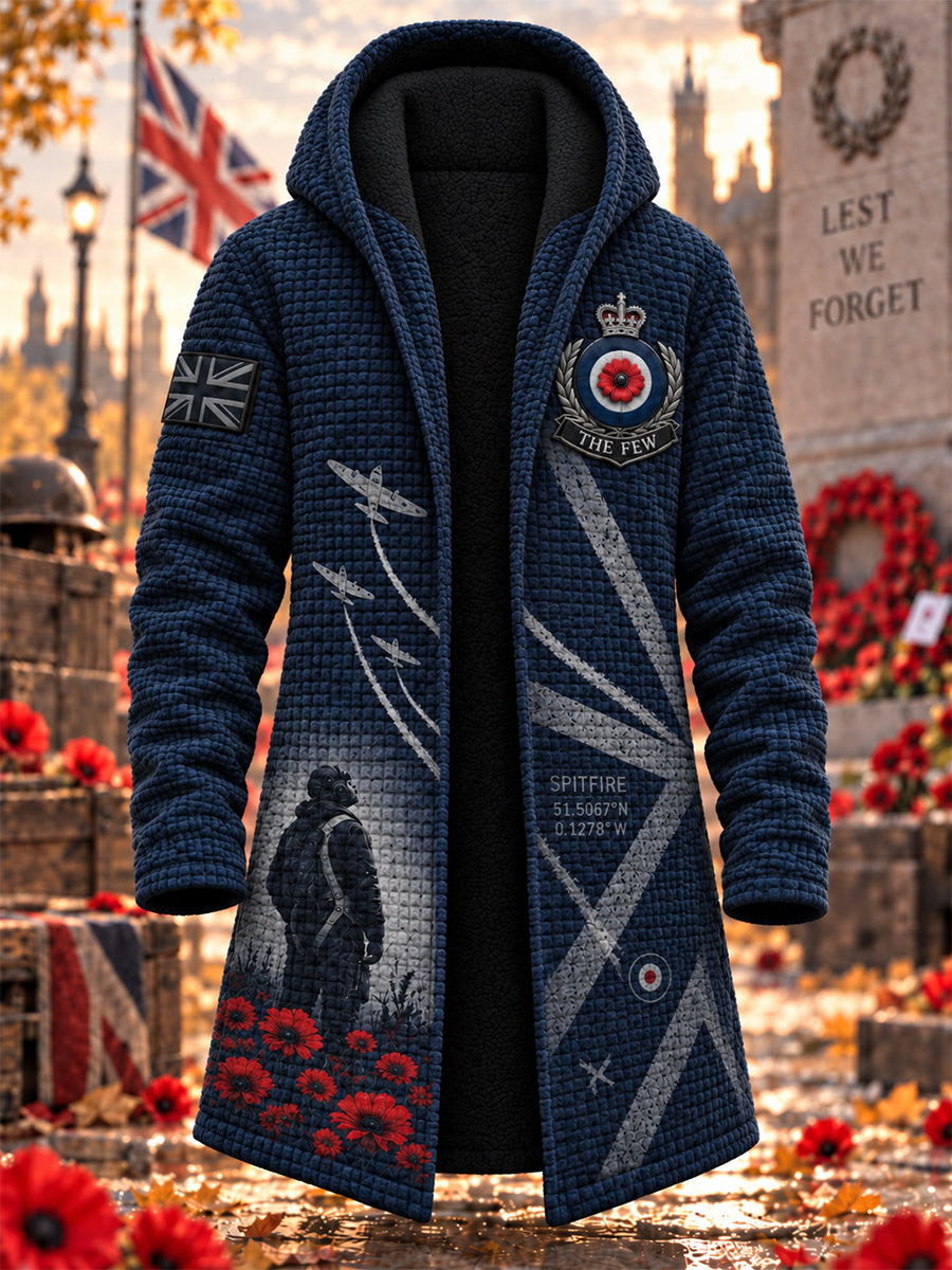 Men's Remembrance Day Lest We Forget Hooded Cardigan