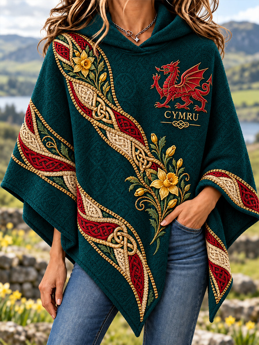 Women's Welsh CYMRU Cape Sweater