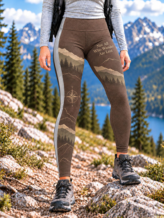 Women's Wilderness Trail Print Hike Lovers Leggings