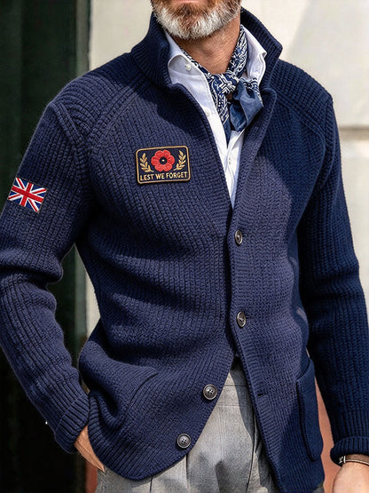 Men's Lest We Forget Print Suit Jacket