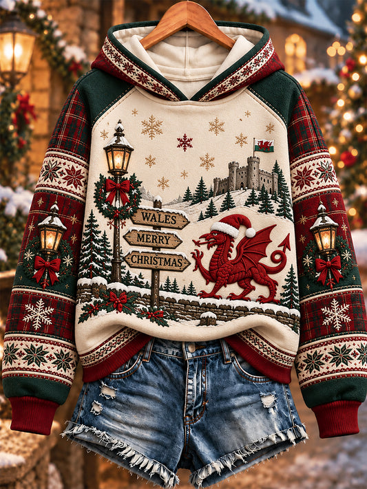 Women's Welsh Christmas Print Sweatshirt