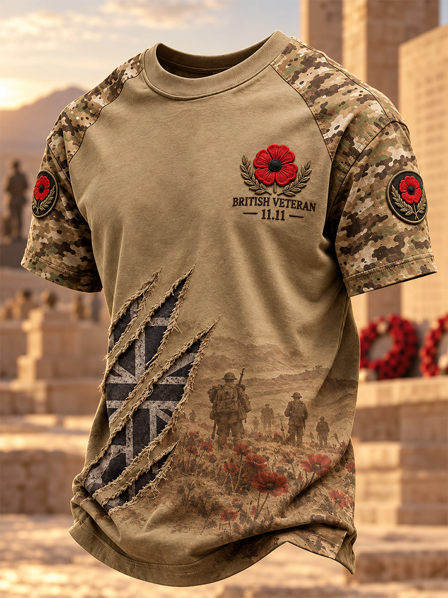 Men's Remembrance Day Lest We Forget Short sleeves T-shirt