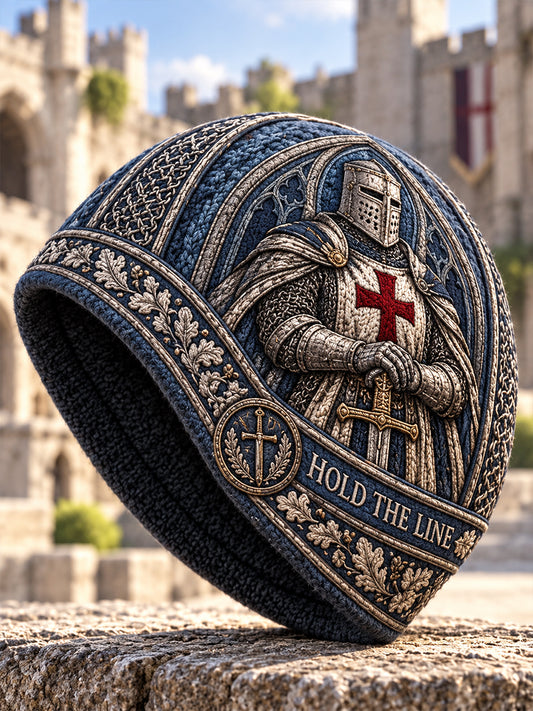 British Knights Templar-Themed Warm Cold Knitted Hat